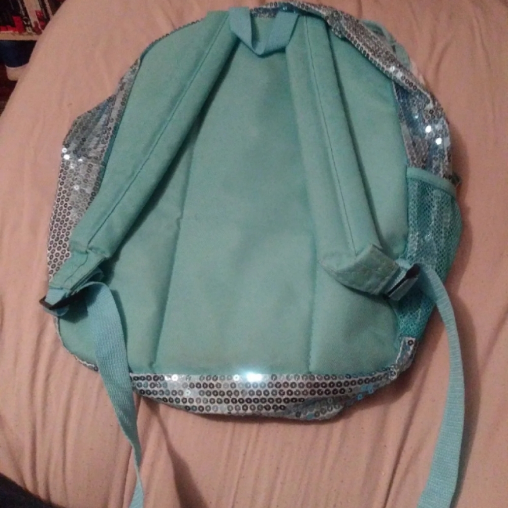 Blue sequin backpack! - Picture 2 of 3